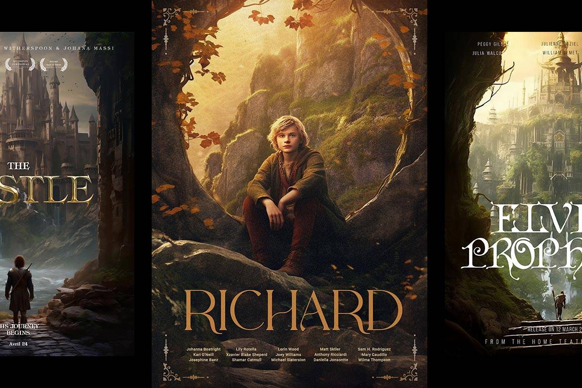 pixflow 14张电影演员和工作人员制作预告片片名片头奇幻海报PSD Cinematic Fantasy Posters pixflow 14张电影演员和工作人员制作预告片片名片头奇幻海报PSD Cinematic Fantasy Posters