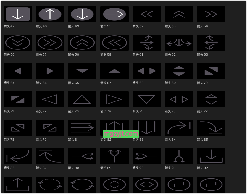 FCPX插件-183个大型矢量动画箭头图标包 FCPX插件-183个大型矢量动画箭头图标包