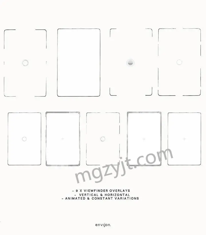 Envijon 26个手工制作胶片相机的取景器叠加层视频素材 Viewfinder Pack Envijon 26个手工制作胶片相机的取景器叠加层视频素材 Viewfinder Pack