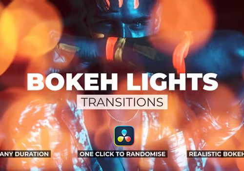 达芬奇预设-漏光耀斑光效转场动画 Bokeh Lights Transitions-MGJT资源