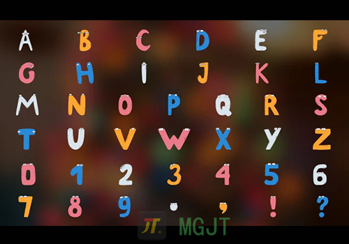 达芬奇模版-40个儿童教育俏皮字母眼睛数字动画-MGJT资源