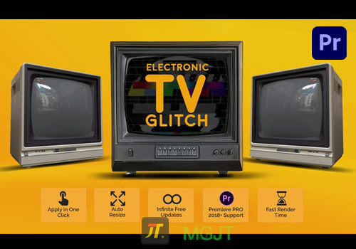 PR预设-32种电视屏幕故障电子干扰数字效果Electronic Tv Glitch-MGJT资源