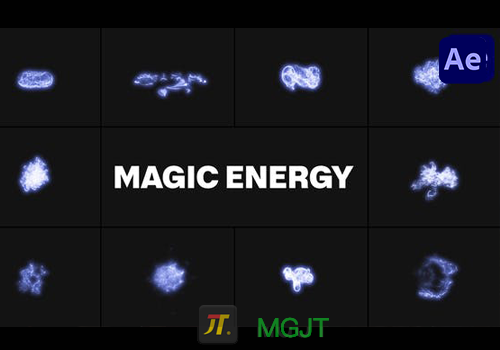 AE模版-30种动态视觉效果与能量波动特效元素Magic Energy for After Effects-MGJT资源