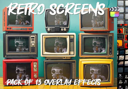 FCPX插件-13组复古屏效果Retro Screen Effects-MGJT资源