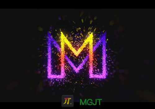 AE模版-缤纷五颜六色粒子徽标动画-MGJT资源