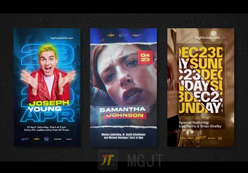 AE模板-Instagram Reels 活动派对传单第5部分Instagram Reels Event Party Flyers. Part 5-MGJT资源