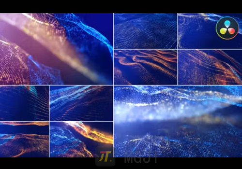 达芬奇模板-12个可视化音乐背景Music Visualizer-MGJT资源