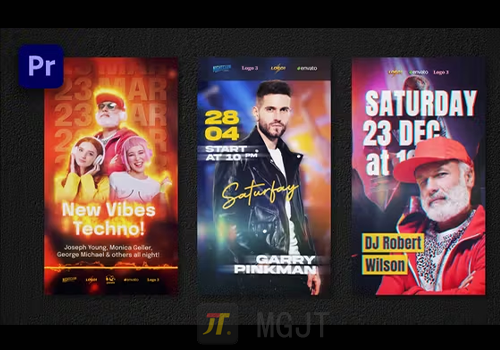 PR模板-Instagram Reels 活动派对传单第 3 部分Instagram Reels Event Party Flyers. Part 3-MGJT资源