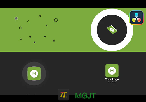 达芬奇模版-媒体简约动态开场形状徽标LOGO效果-MGJT资源
