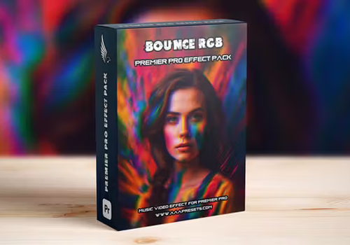 PR模板-8个弹跳式旋转角落最有用的RGB效果Twirl Corner Bounce RGB-MGJT资源