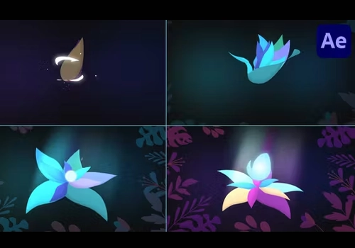 Ae模版-魔法花MG动画LOGO徽标展示效果-MGJT资源