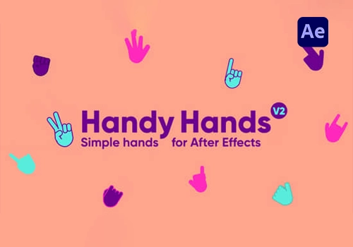 AE脚本-一键创建灵活手势图形动画 Handy Hands 2 v1.2-MGJT资源