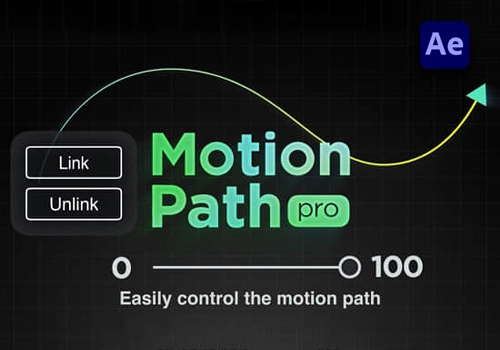 AE脚本-图层路径链接制作跟随动画 Motion Path Pro v1.0-MGJT资源