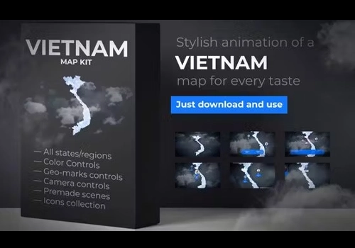 Ae模板-世界地图之越南社会主义共和国地图套件-MGJT资源