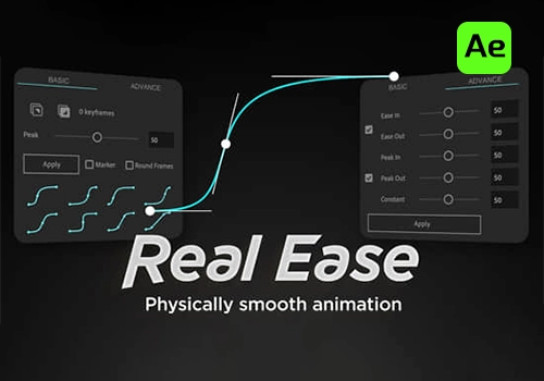 Ae脚本-关键帧流畅曲线缓入缓出动画 Real Ease V1.0-MGJT资源