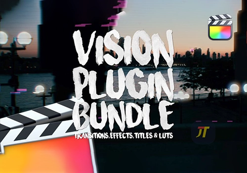 FCPX插件-52个视觉特效标题VCR光晕胶片转场LUT调色Vision Plugin Bundle-MGJT资源