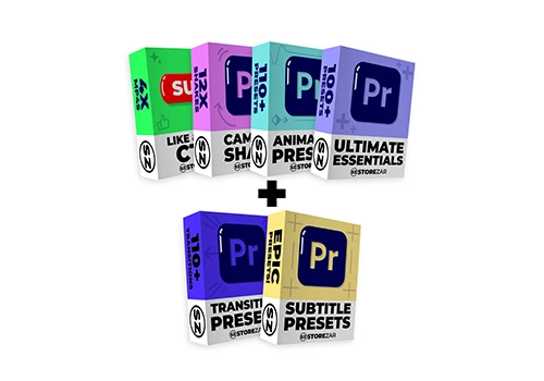 PR预设-6组相机抖动缩放订阅号终极过渡动画预设套装 Storezar The Ultimate Bundle PLUS for Premiere Pro-MGJT资源