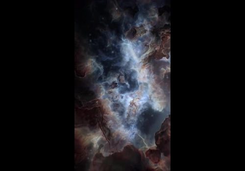 外太空充满活力和色彩的星云  手机垂直版-MGJT资源