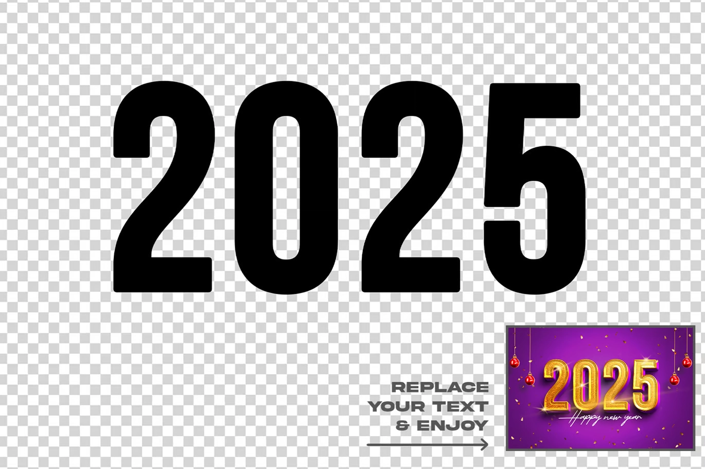 PS样板-5款2025 年新款可编辑文本效果套装 PS样板-5款2025 年新款可编辑文本效果套装