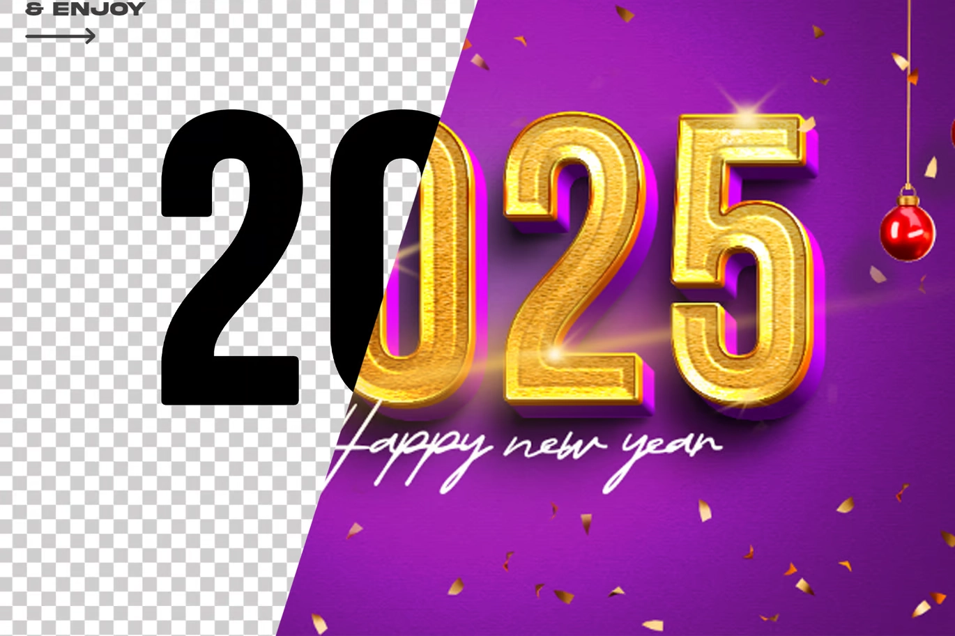 PS样板-5款2025 年新款可编辑文本效果套装 PS样板-5款2025 年新款可编辑文本效果套装