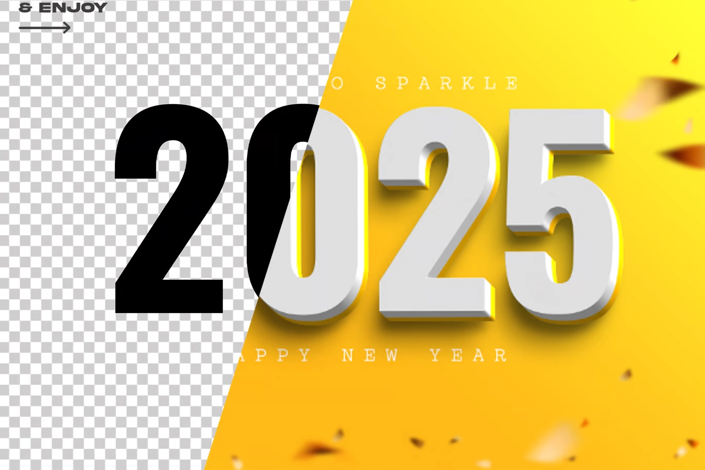 PS样板-5款2025 年新款可编辑文本效果套装 PS样板-5款2025 年新款可编辑文本效果套装