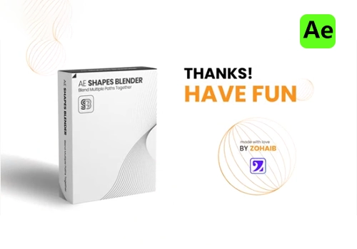 Ae脚本-动态形状图形混合动画 AE Shapes Blender v1.2.0-MGJT资源
