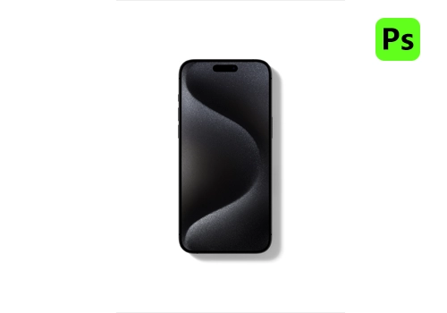 PS样机-苹果IPone 15 Pro 手机模型正面视图（能商用）-MGJT资源