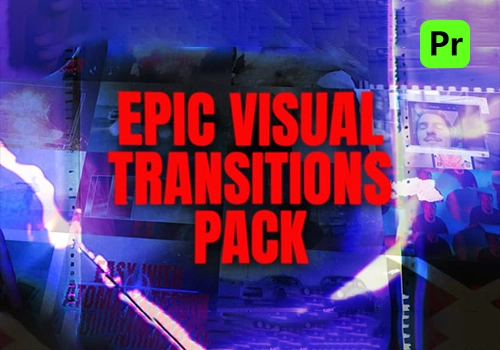 Pr脚本-250+电影胶片光晕笔刷纸张拼贴涂鸦特效过渡 Epic Visual Transition Pack-MGJT资源