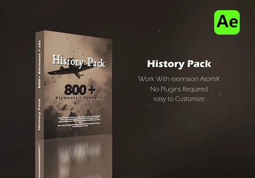 Ae脚本-800个历史军事战争纪录片图文背景效果 History Pack V1-MGJT资源