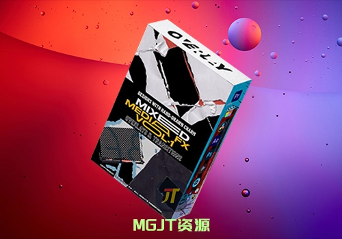 24组复古嘻哈风格混合媒体过渡叠加音效FX和视频素材  Mixed Media FX VOL.1 – Creative Overlays and Transitions Pack-MGJT资源