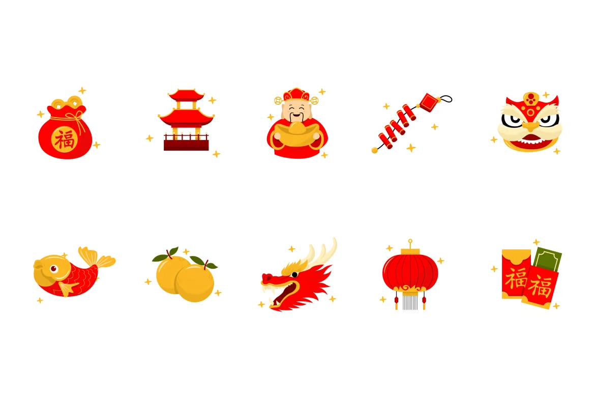 90+蛇年新年小挂件元素图片素材 90+蛇年新年小挂件元素图片素材