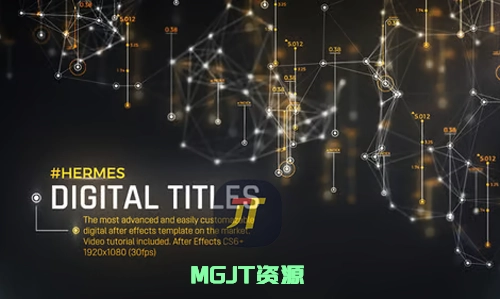 未来派抽象风格数字标题AE模板-MGJT资源