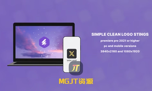 适用于PC端和移动端简洁干净的音效标志PR模板-MGJT资源