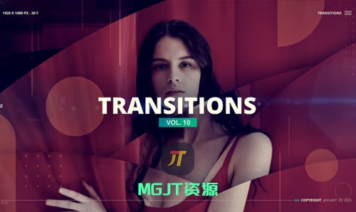 时尚自由画廊轮廓叠加过渡效果AE模板-MGJT资源