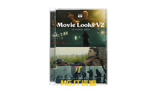 LUT预设-10种好莱坞美学标志性电影色彩调色效果 CINEGRAMS – Movie Looks V2-MGJT资源