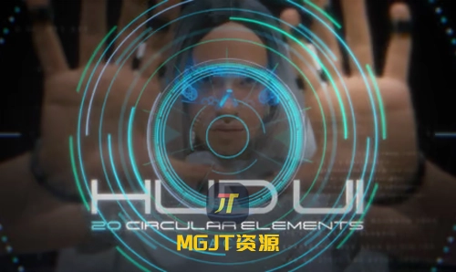20个矢量化HUD UI圆形元素 vol .03 AE模板-MGJT资源