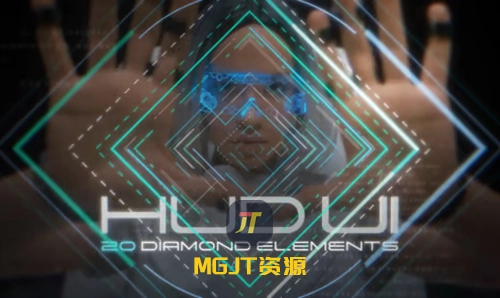 20个矢量化HUD UI方形元素 vol .01 AE模板-MGJT资源