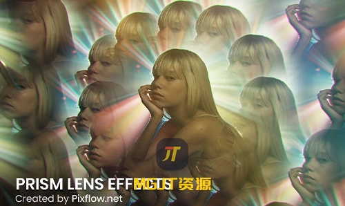 PS样机-6个时尚梦幻万花筒棱镜效果 Pixflow – Prism Lens Effects-MGJT资源