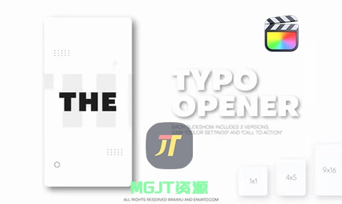 FCPX模板-适用于移动手机端快速流畅的排版幻灯片  v 02 L-MGJT资源