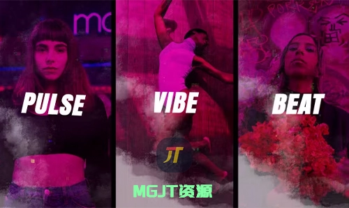 适用于移动手机端的时尚潮流氛围脉冲流动 AE 模板-MGJT资源
