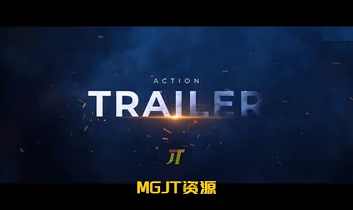 动作电影大片 - 粒子标题效果预告片 PR 模板-MGJT资源