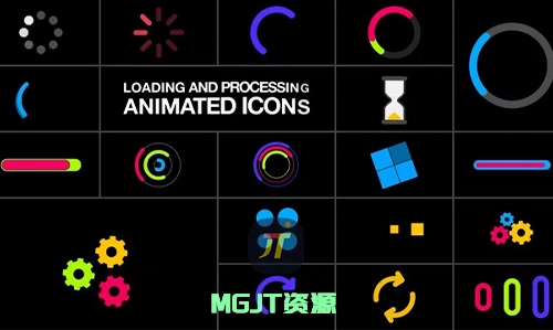 19个加载和处理MG动画 ICON图标 PR模板-MGJT资源