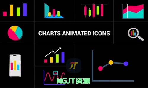 10个企业统计图表MG动画图标效果 AE 模板-MGJT资源