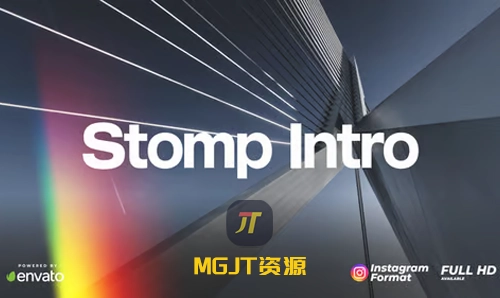 时尚极简摩登畸变动态标题创意营销 PR+AE 模板-MGJT资源