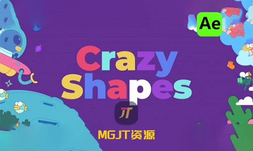 Ae脚本-图形绑定拉伸变形MG动画效果 Crazy Shapes 1.1.7-MGJT资源