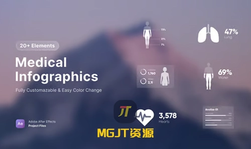 21个医疗机构信息图表 AE 模板-MGJT资源