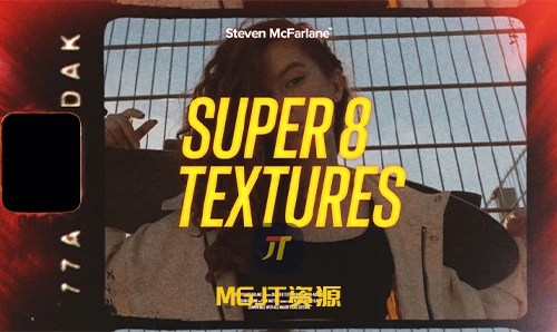 Steven McFarlane  超级8mm胶片纹理和叠加层MOV视频素材 Super 8mm Film Textures-MGJT资源