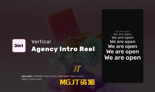 时尚动态开场打造创意工作室高燃品牌宣传片头PR模板-MGJT资源