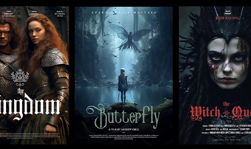 pixflow  14张电影演员和工作人员制作预告片片名片头奇幻海报PSD  Cinematic Fantasy Posters-MGJT资源