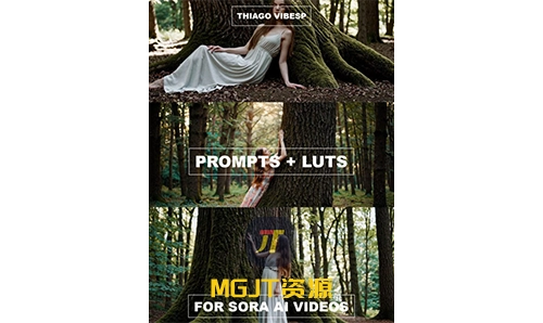 LUT预设-OpenAI Sora 视频提示和调色LUT  OpenAI Sora Videos Prompts & LUTs for Color Grading-MGJT资源